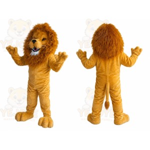 Tan Lion Mascot Costume