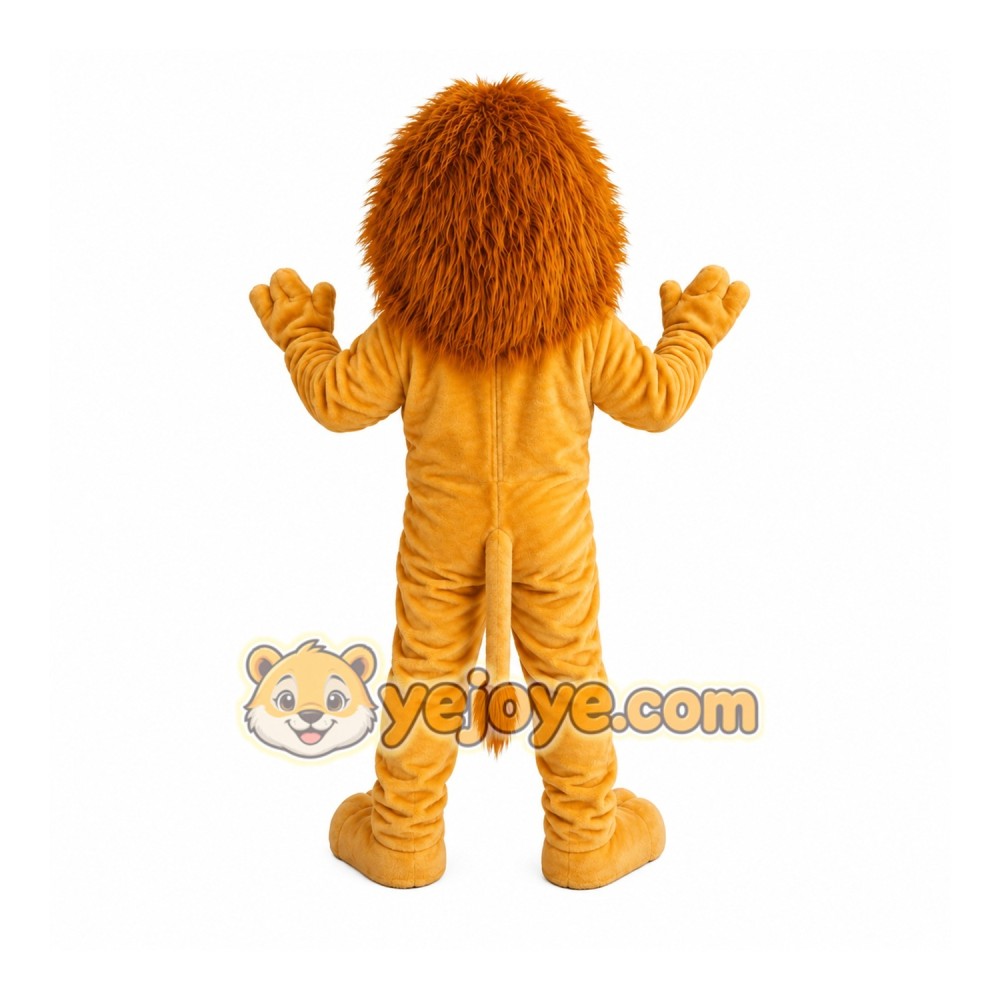 Tan Lion Mascot Costume