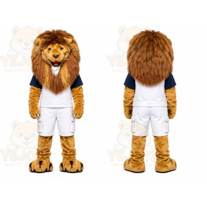 Lion White Shorts Mascot Costume
