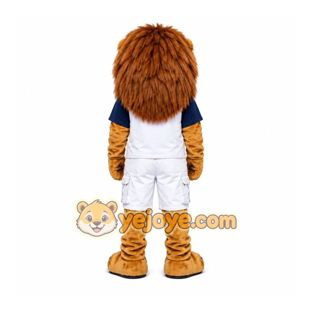 Lion White Shorts Mascot Costume Lion White Shorts Mascot Costume