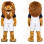 Lion White Shorts Mascot Costume