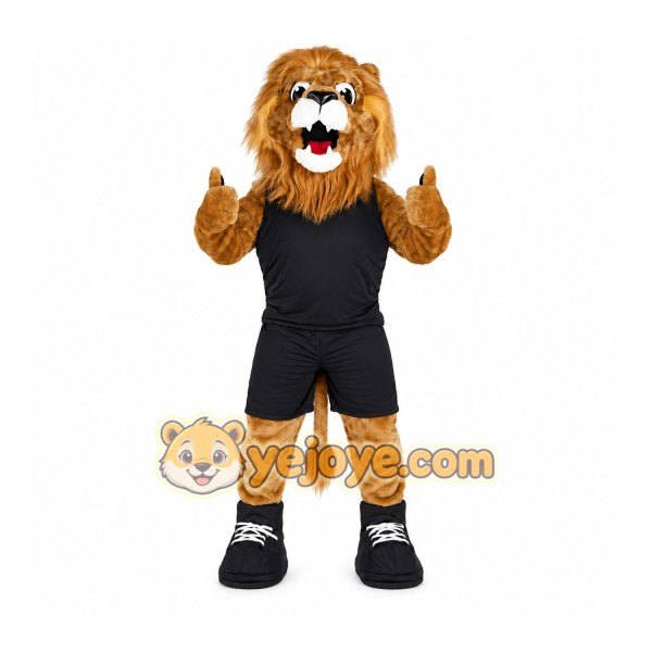 Lion Black Shorts Mascot Costume