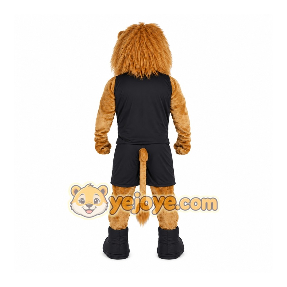 Lion Black Shorts Mascot Costume Lion Black Shorts Mascot Costume