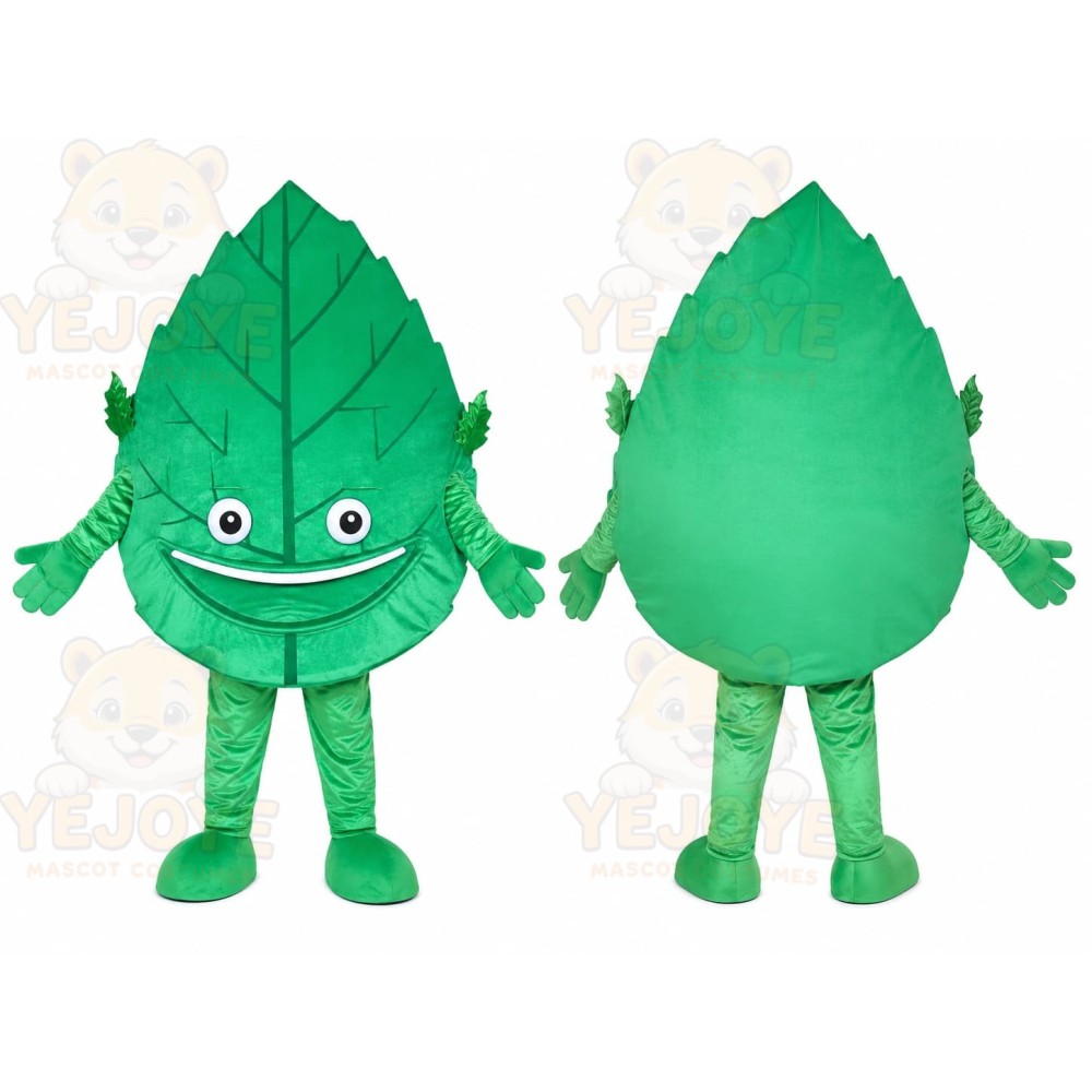 Green Leaf Mascot Costume