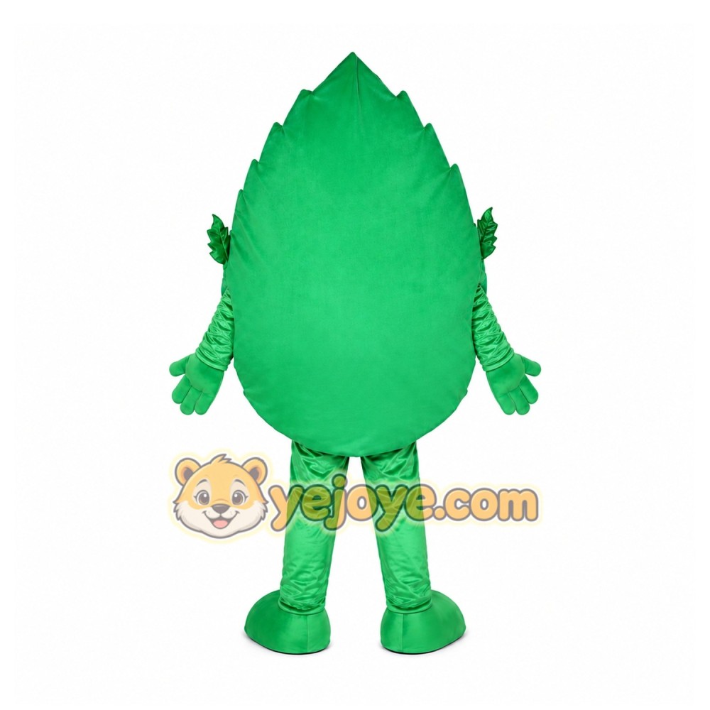 Green Leaf Mascot Costume Green Leaf Mascot Costume