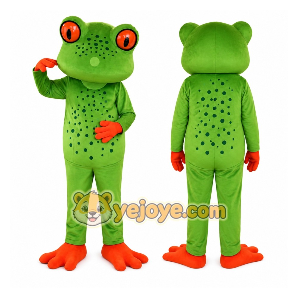 Green Frog Mascot Costume