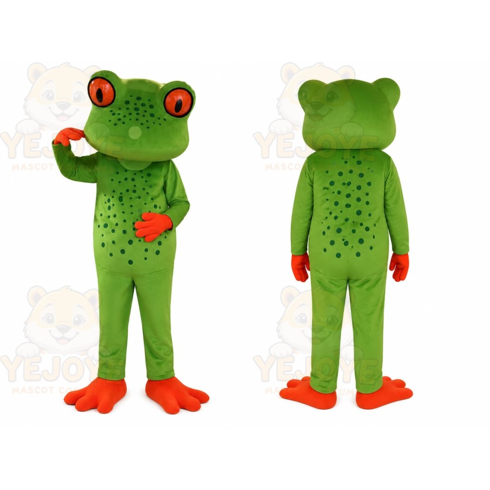 Green Frog Mascot Costume