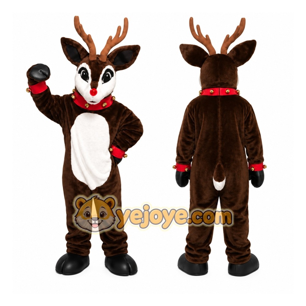 Reindeer Black Suit Mascot Costume
