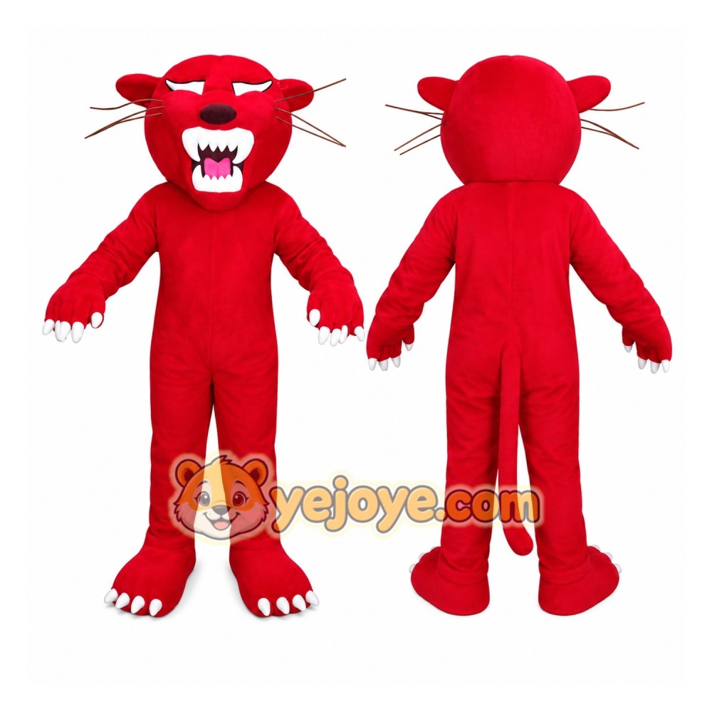 Red Wildcat Mascot Costume Red Wildcat Mascot Costume