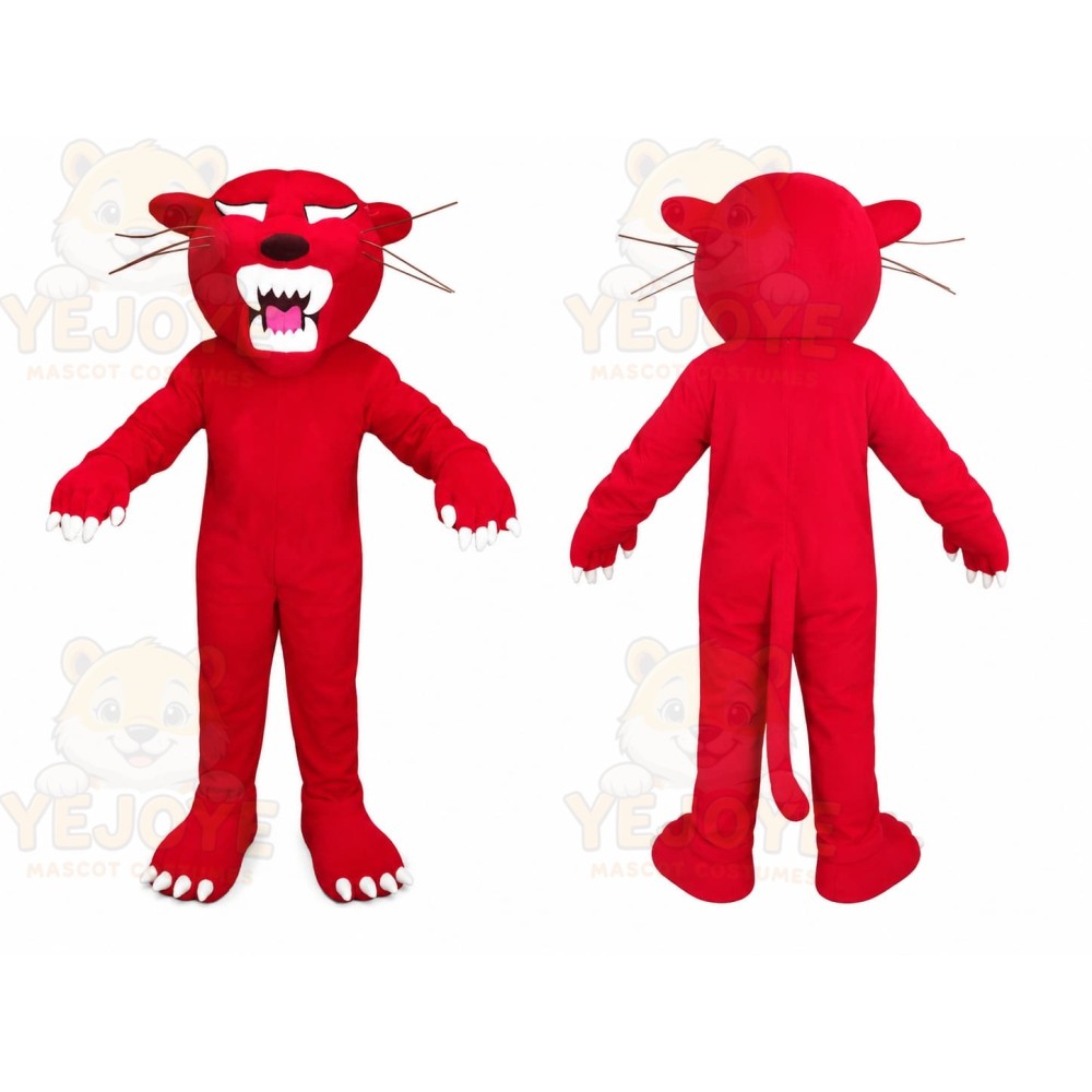 Red Wildcat Mascot Costume