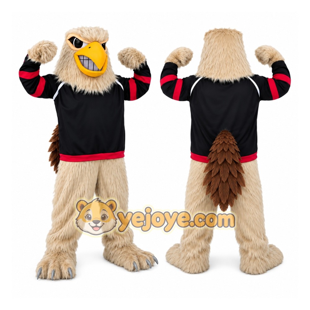 Eagle Black Shirt Mascot Costume Eagle Black Shirt Mascot Costume