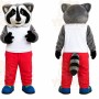 Raccoon Red Pants Mascot Costume