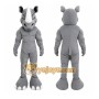 Gray Rhino Mascot Costume