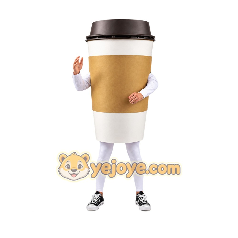 Coffee Cup Mascot Costume Coffee Cup Mascot Costume