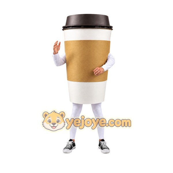 Coffee Cup Mascot Costume Coffee Cup Mascot Costume