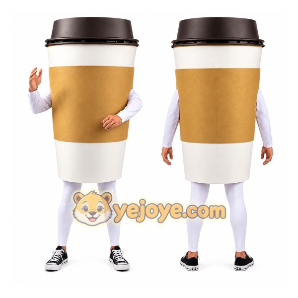 Coffee Cup Mascot Costume