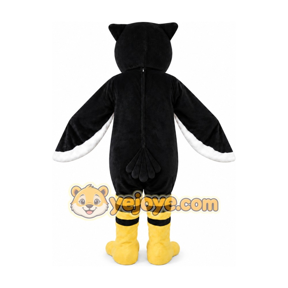 Black Owl Mascot Costume Black Owl Mascot Costume