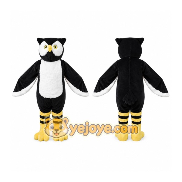 Black Owl Mascot Costume