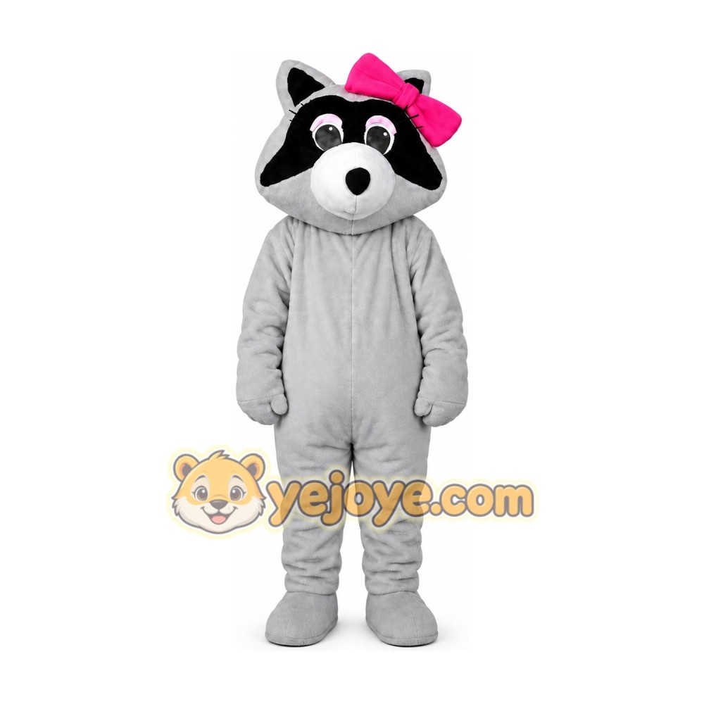 Gray Raccoon Mascot Costume Gray Raccoon Mascot Costume