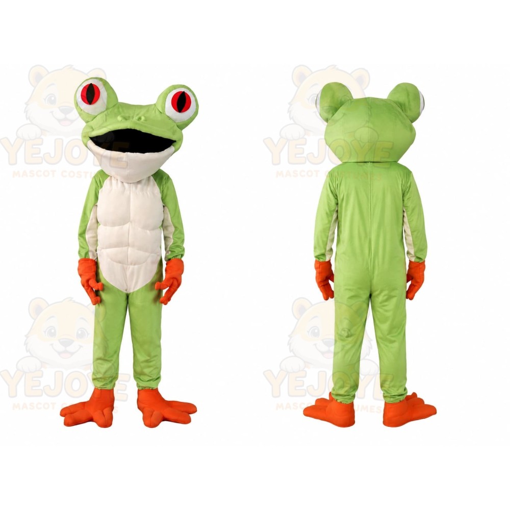 Green Frog Shorts Mascot Costume