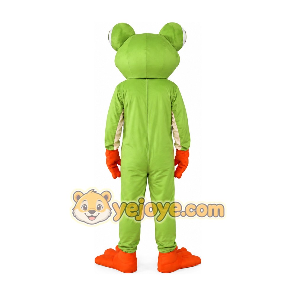 Green Frog Shorts Mascot Costume Green Frog Shorts Mascot Costume