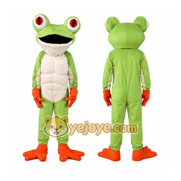 Green Frog Shorts Mascot Costume