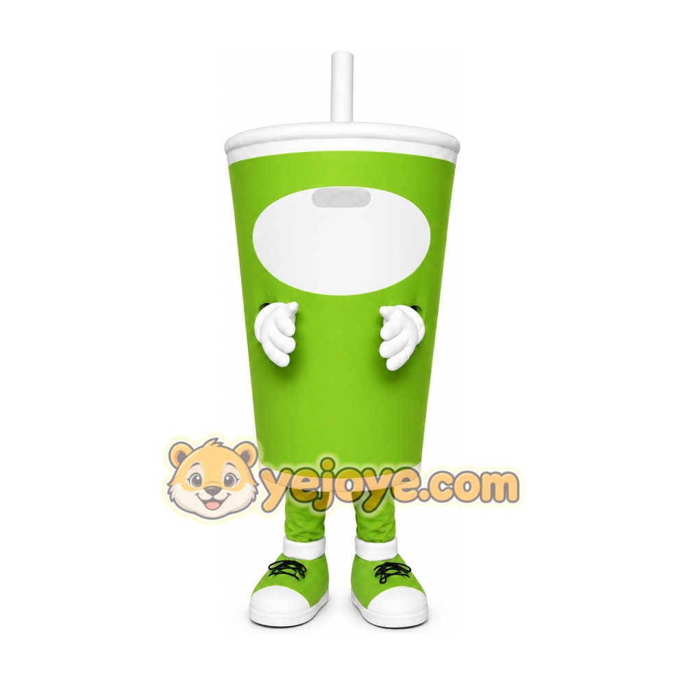 Green Drink Cup Mascot Costume