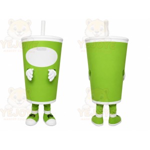 Green Drink Cup Mascot Costume
