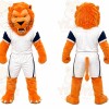 Orange Lion Sports Mascot Costume