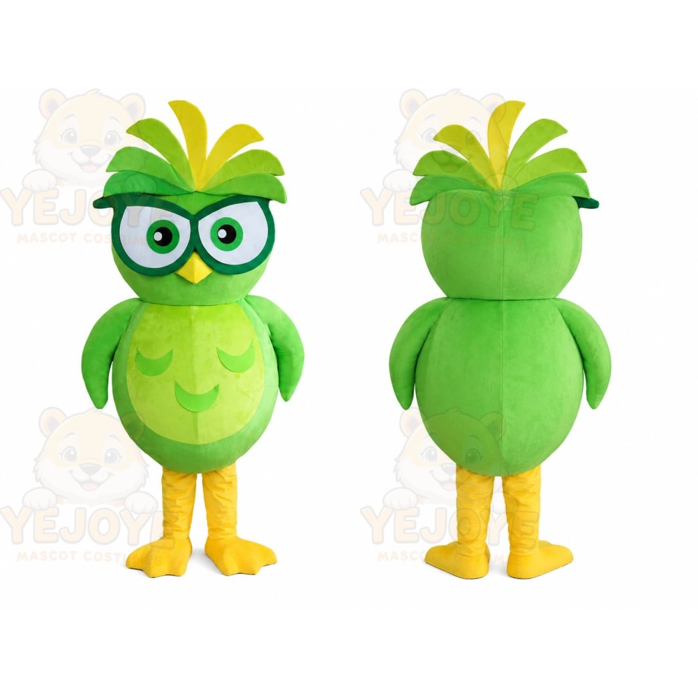 Green Owl Mascot Costume