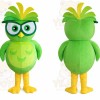 Green Owl Mascot Costume