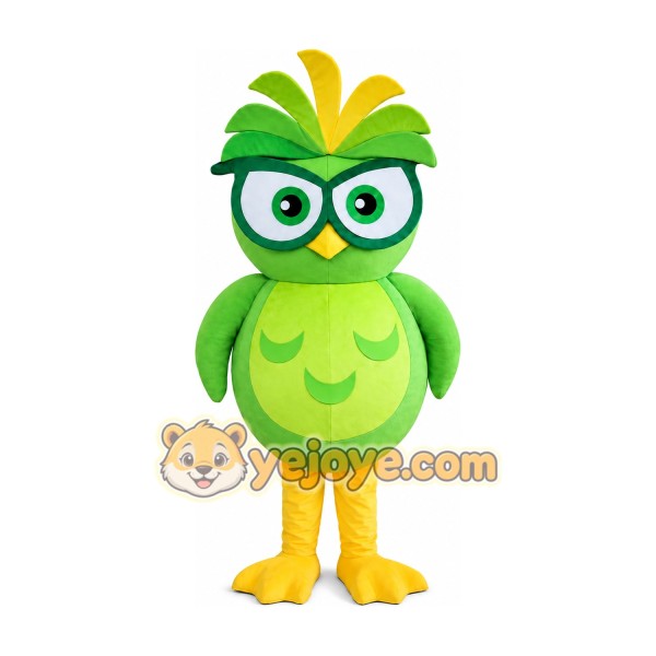 Green Owl Mascot Costume