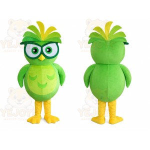 Green Owl Mascot Costume