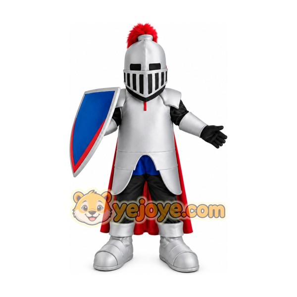 Silver Knight Mascot Costume