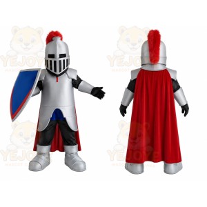 Silver Knight Mascot Costume