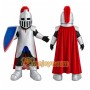 Silver Knight Mascot Costume