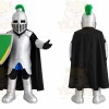 Black Cape Knight Mascot Costume