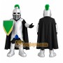 Black Cape Knight Mascot Costume