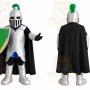 Black Cape Knight Mascot Costume