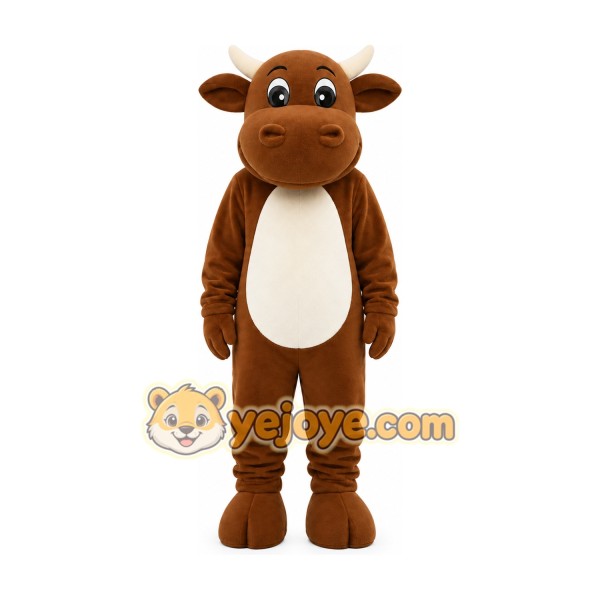 Brown Bull Mascot Costume Brown Bull Mascot Costume