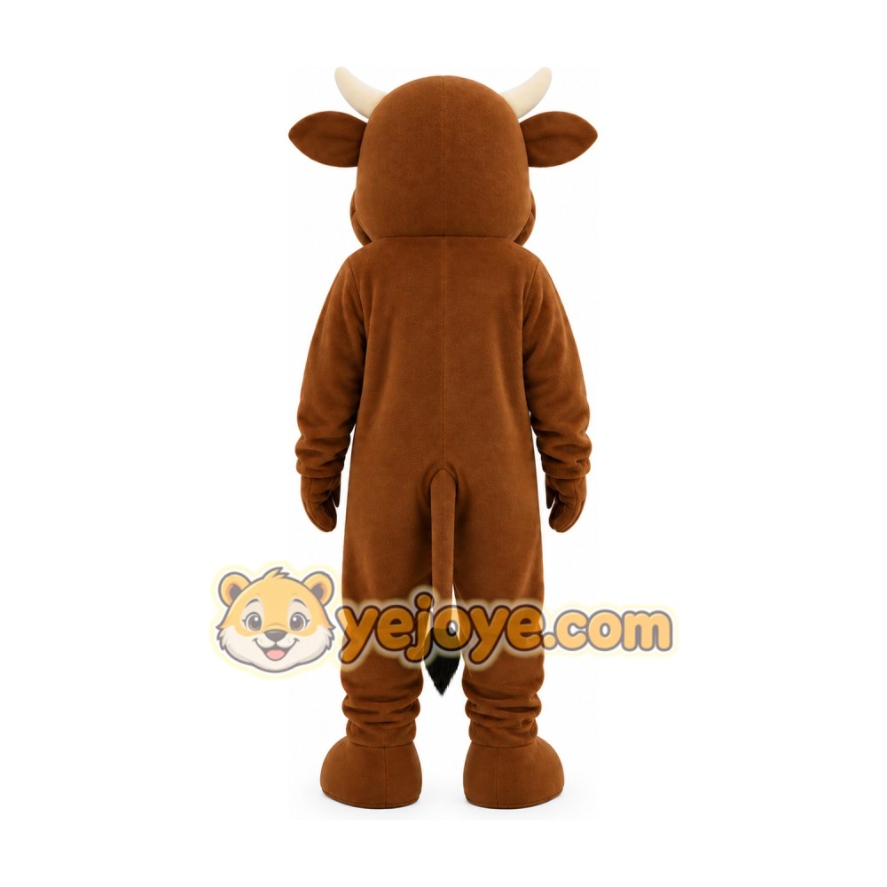 Brown Bull Mascot Costume