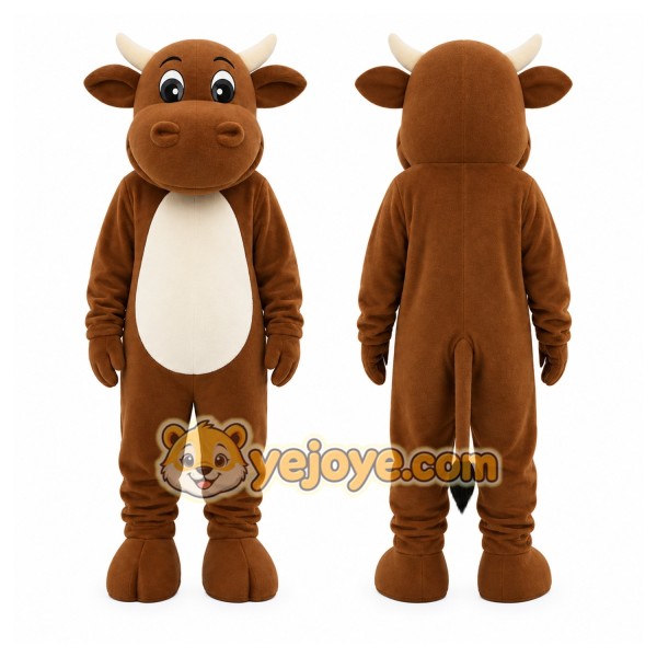 Brown Bull Mascot Costume