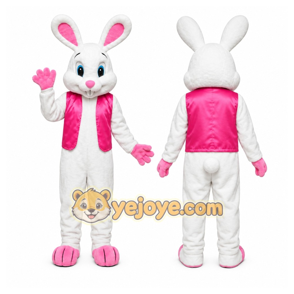 White Rabbit Vest Mascot Costume White Rabbit Vest Mascot Costume