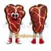 Red Steak Mascot Costume