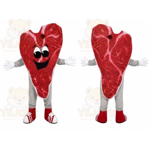 Red Steak Mascot Costume