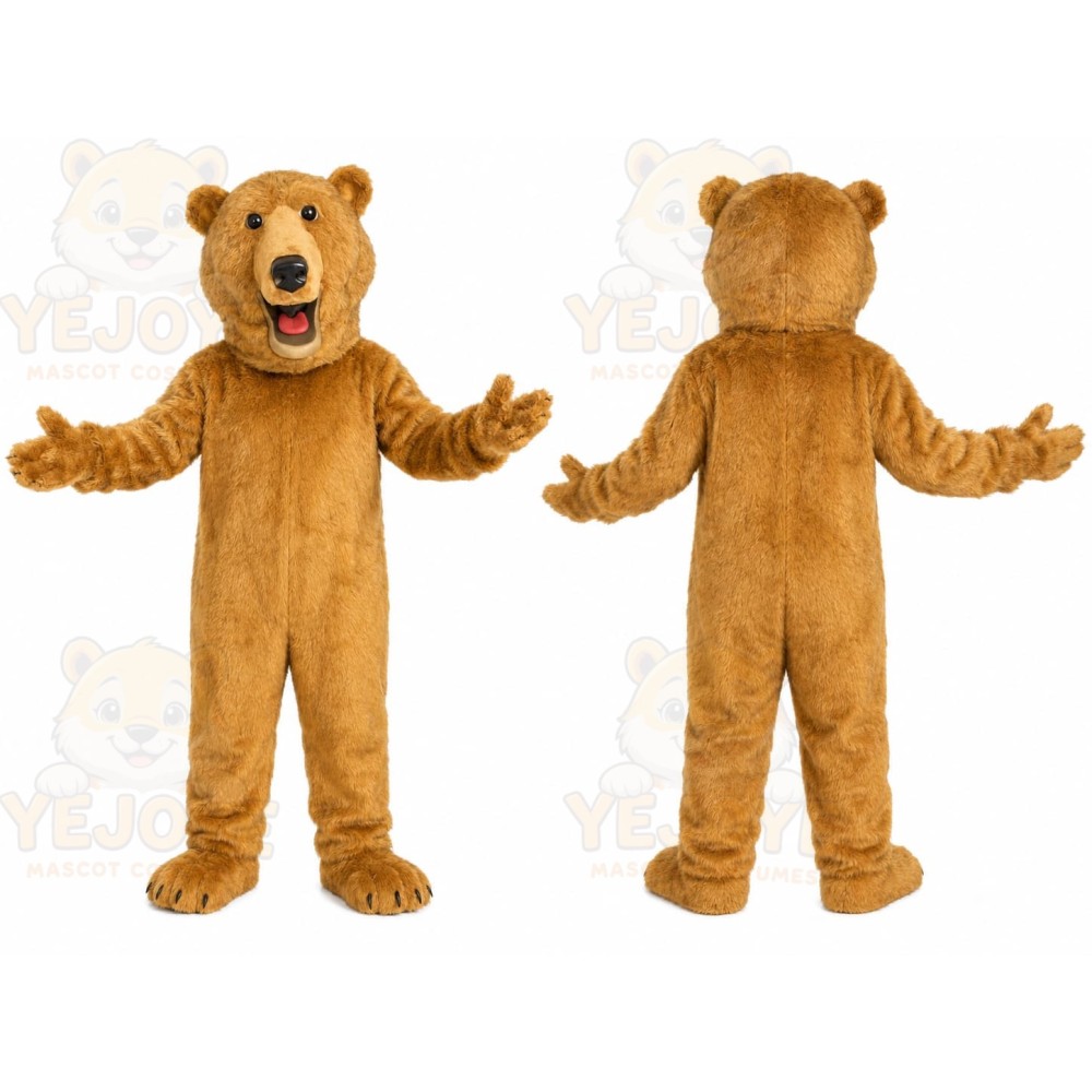 Tan Bear Mascot Costume