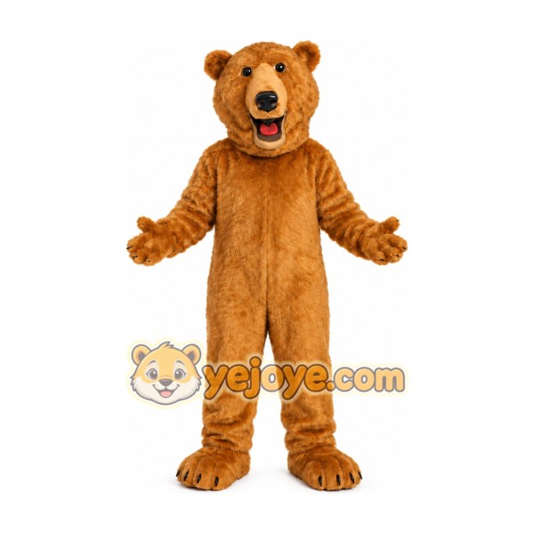 Tan Bear Mascot Costume