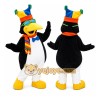 Penguin Jester Mascot Costume Penguin Jester Mascot Costume