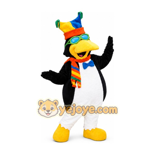 Penguin Jester Mascot Costume