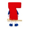 Red Seven Number Character Mascot Costume Red Seven Number Character Mascot Costume